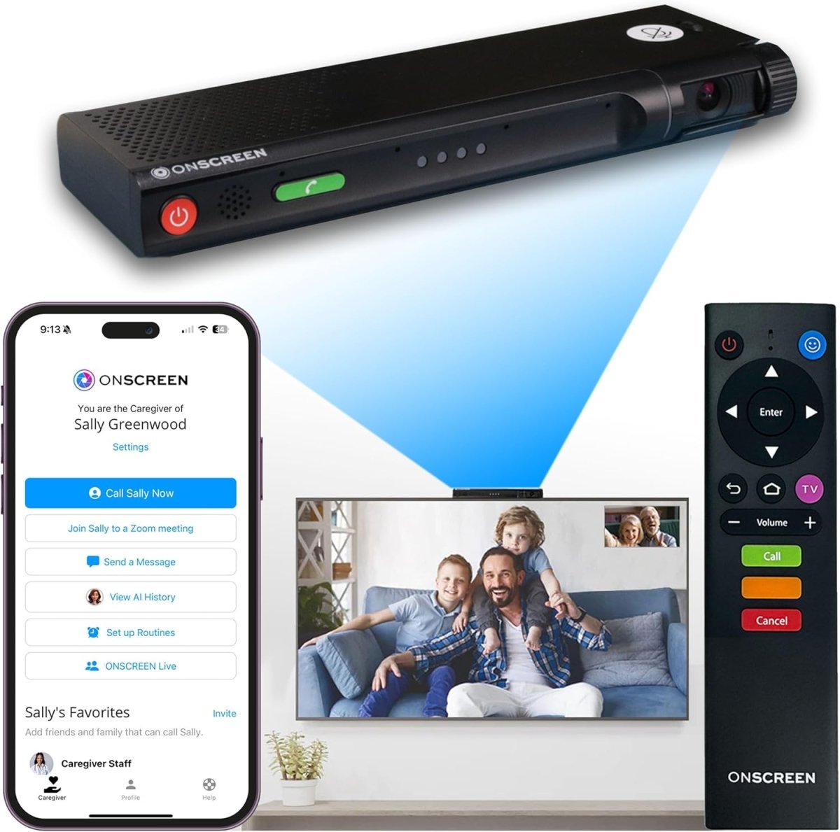 ONSCREEN Hardware & Activation Fee | senior video calling device