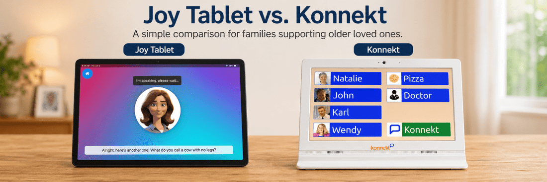 Joy Tablet vs. Konnekt Videophone: 2026 Comparison - ONSCREEN, Inc.